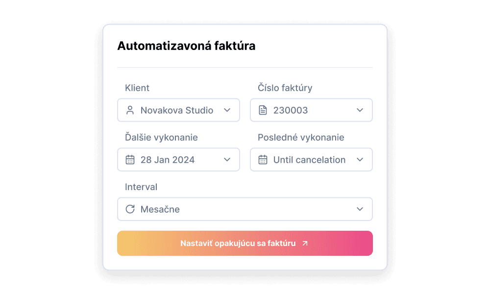 Fakturujte — Golu spáruje platbu