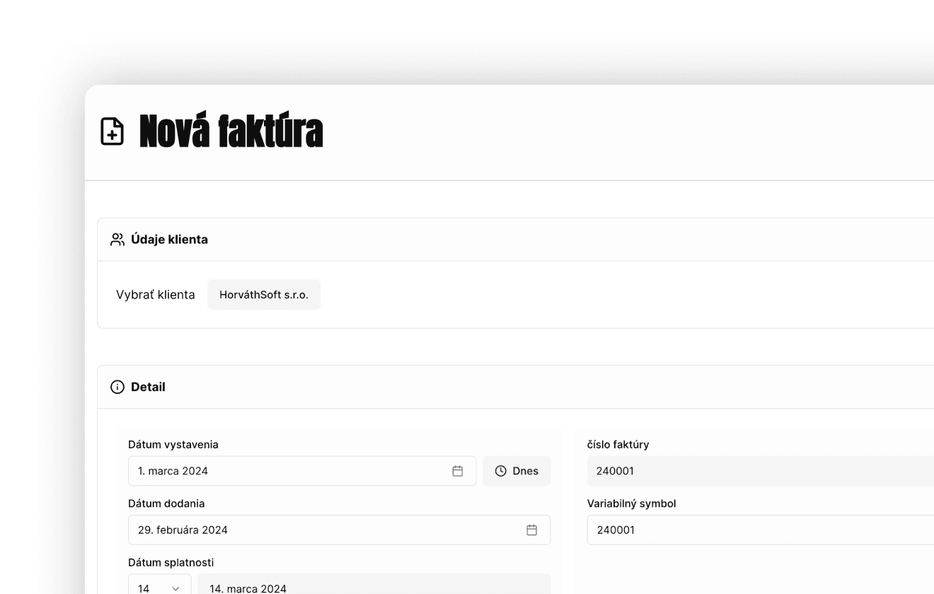 Ako vystaviť faktúru s Golu?